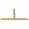 Ekena Millwork Eugene Smooth Timber Gable Bracket, Western Red Cedar, 84"W x 49"H x 1 1/2"D x 5 1/2"F, 14/12 Pitch GBW084X49X0206EUG00SWR - alternate 5